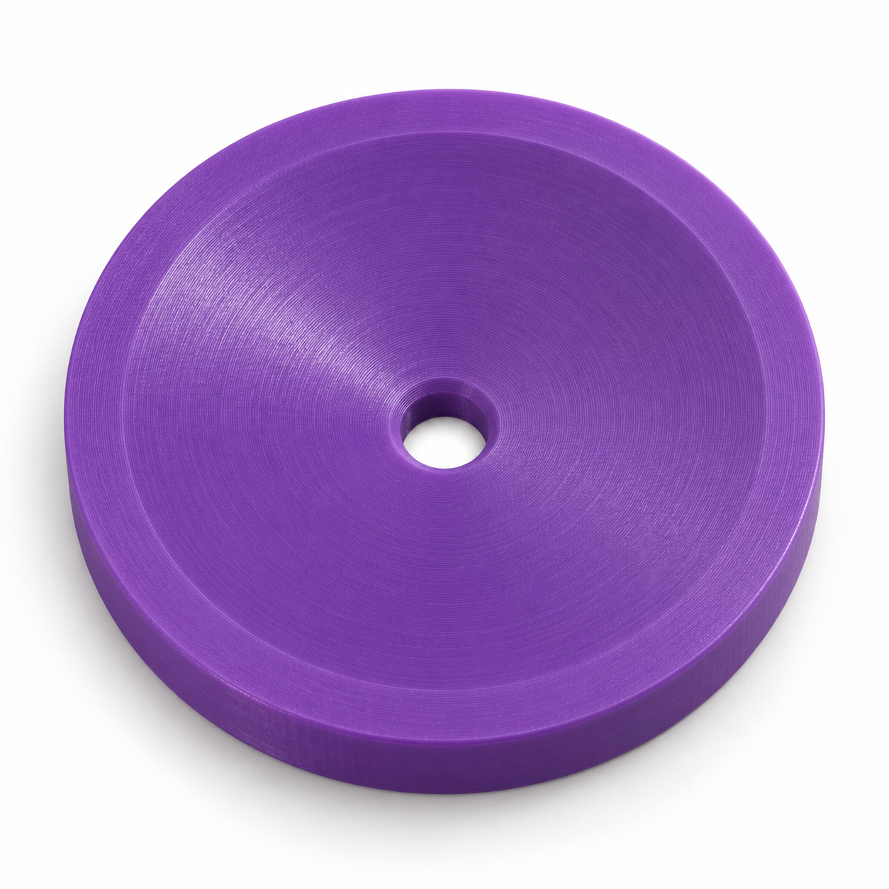 Diz de filage à cuvette conique sur mesure – violet. Visualisation IA aux dimensions par défaut.