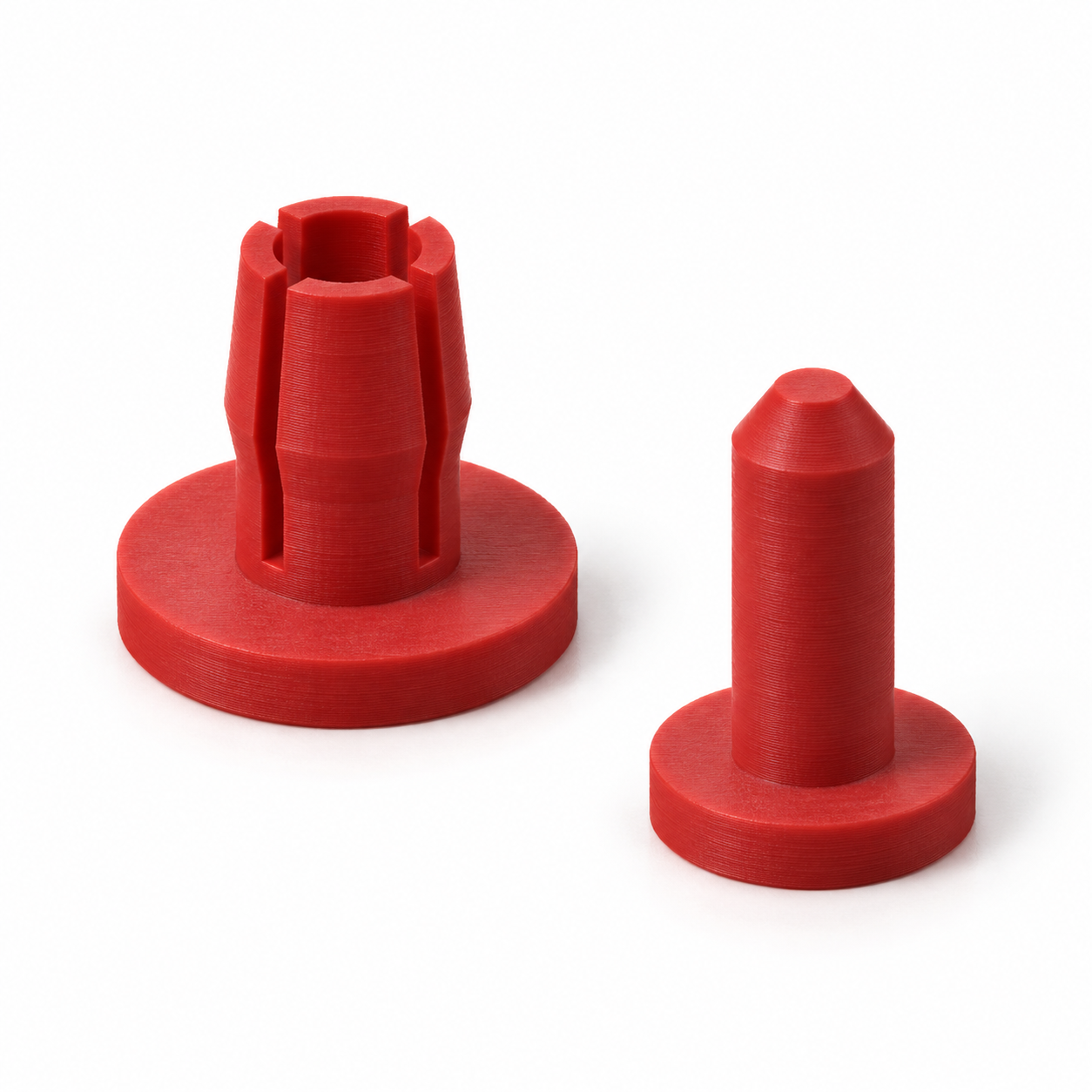 AI visualisation, default dimensions: Four-leg expansion rivet with separate push pin