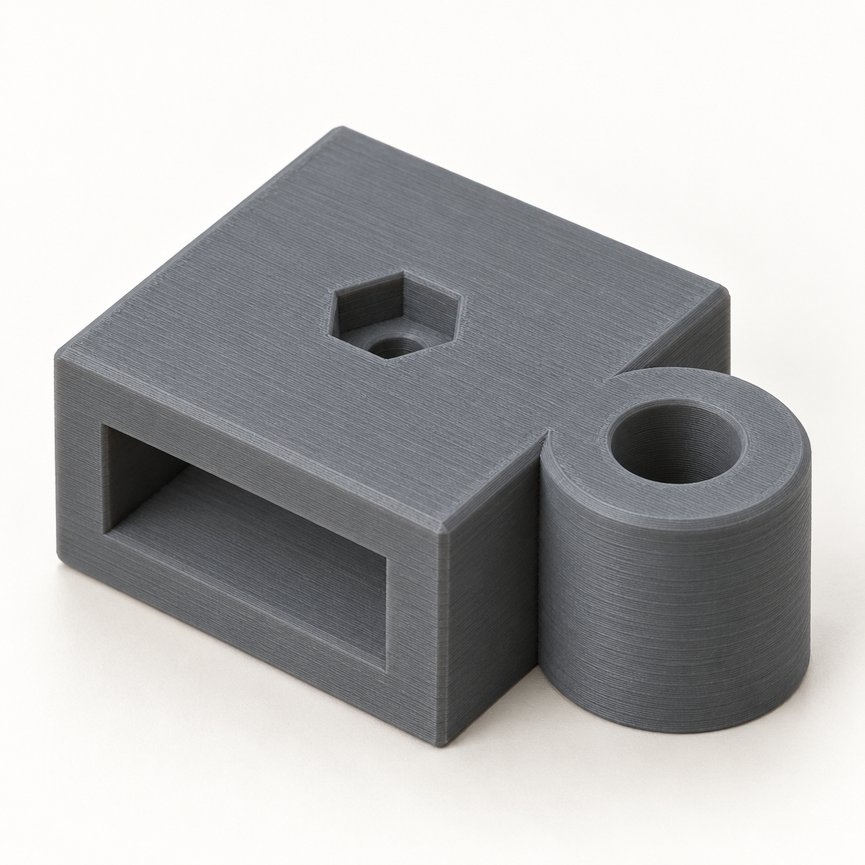 Tête de compas à verge pour tasseau et pointe sur mesure – gris. Visualisation IA des dimensions par défaut.