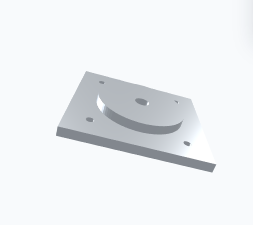 Adaptateur paramétrique pied de table rond vers carré