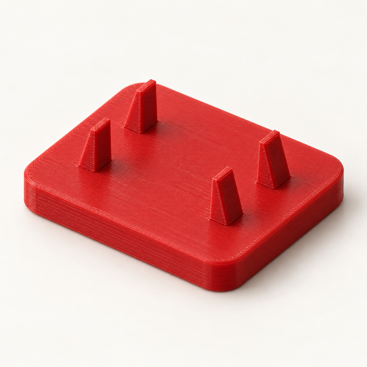Keyboard switch opener with four configurable wedges – red. AI visualization of default dimensions.