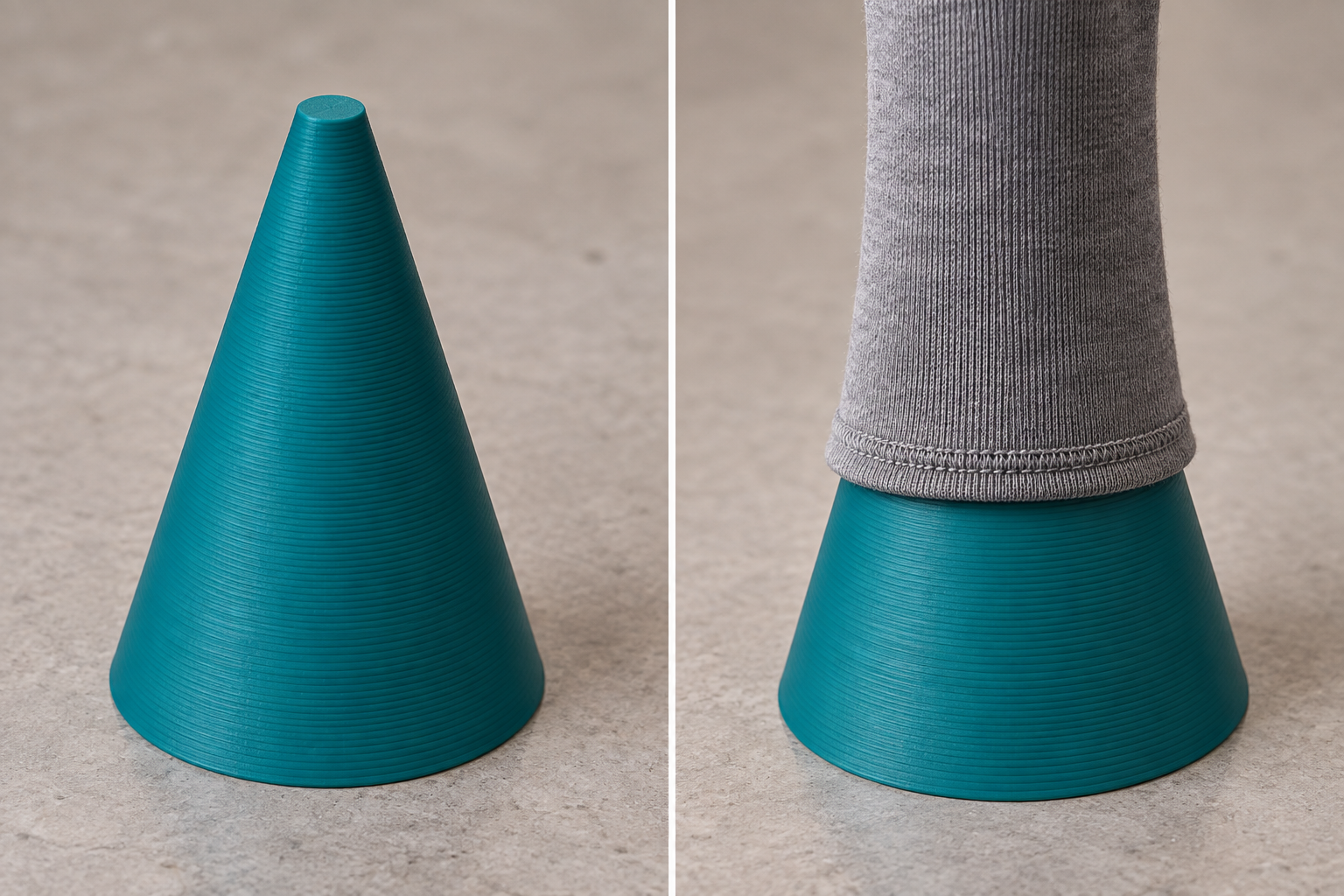 Tapered opening mandrel for fabric sleeves – loose part and application, AI visualization