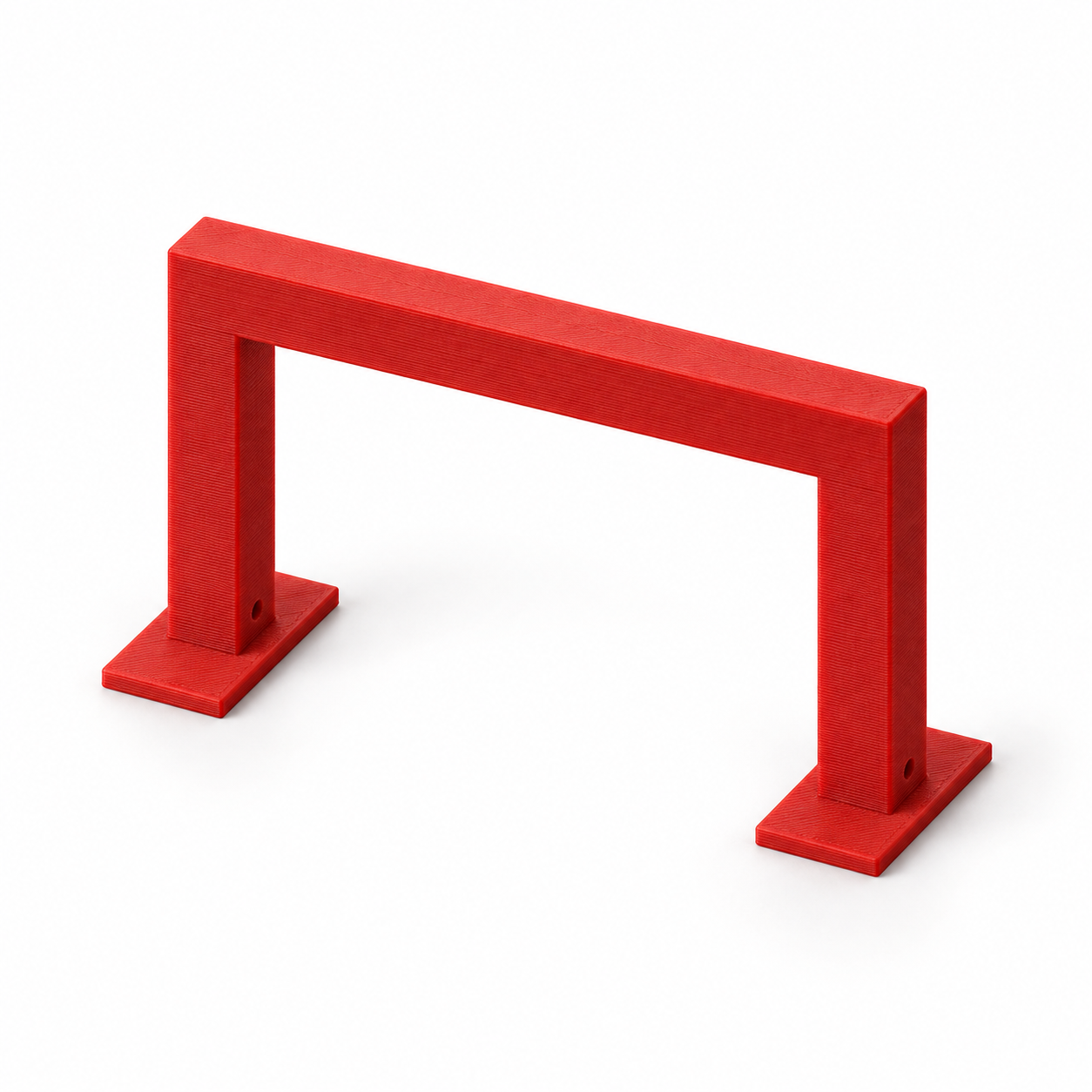 Wire-cutting bow with sliding feet for clay slabs – red; AI product visualization