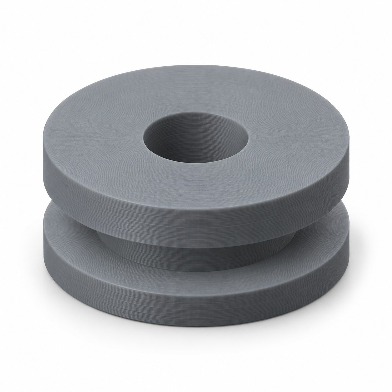 Visualisation IA, dimensions par défaut : Bague souple TPU pour panneau et entretoise métallique séparée