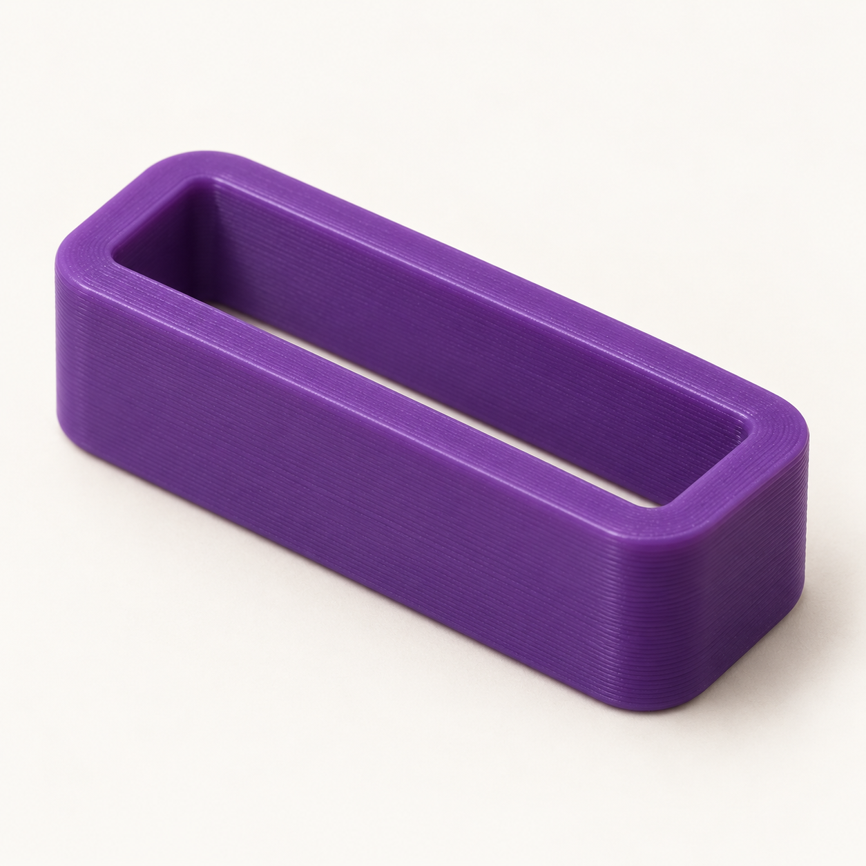 Passant TPU de bracelet de montre pour bout libre – violet. Visualisation IA des dimensions par défaut.