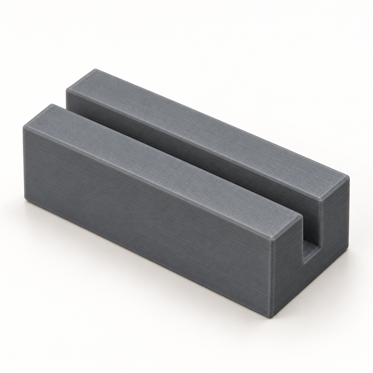 Bloc de travail pour bracelet de montre sur mesure – gris. Visualisation IA des dimensions par défaut.