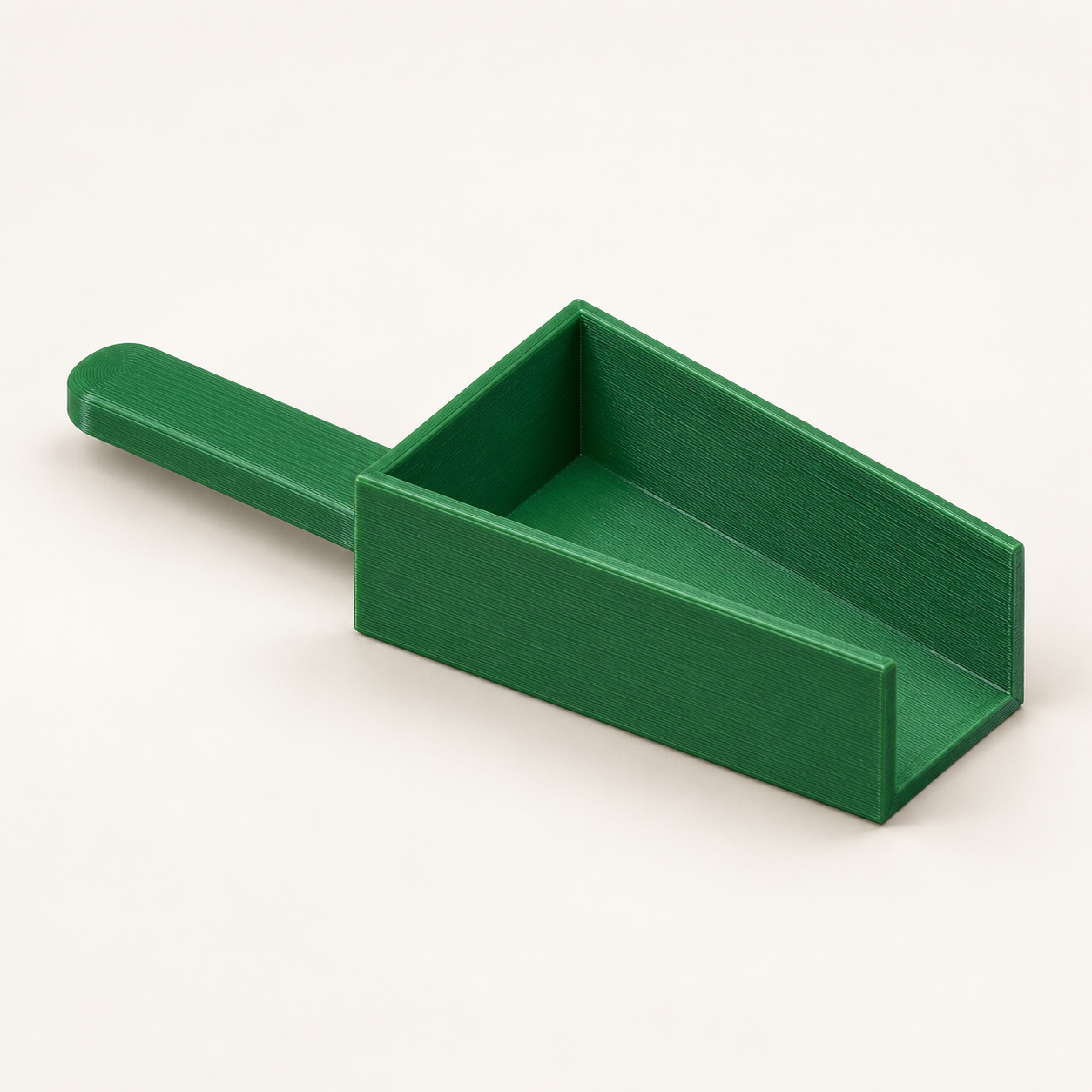 Pelle de rempotage à bec verseur étroit – vert. Visualisation IA des dimensions par défaut.