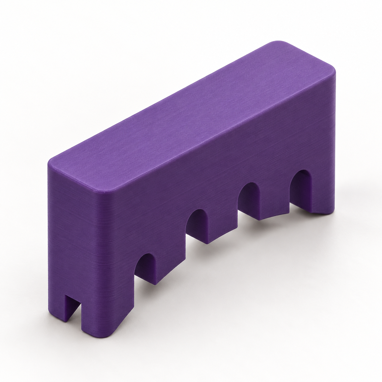 Sordina flexible de violín con asiento curvo personalizado – visualización de producto con IA