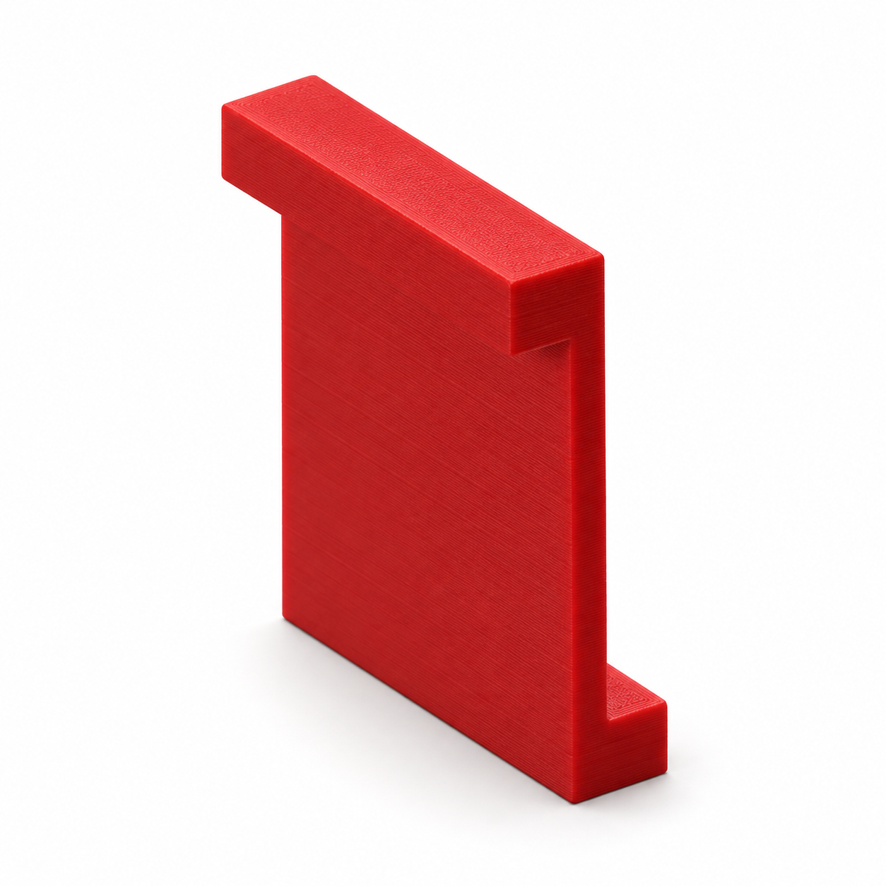 Planche à recaler avec butées opposées pour établi – rouge; visualisation produit par IA