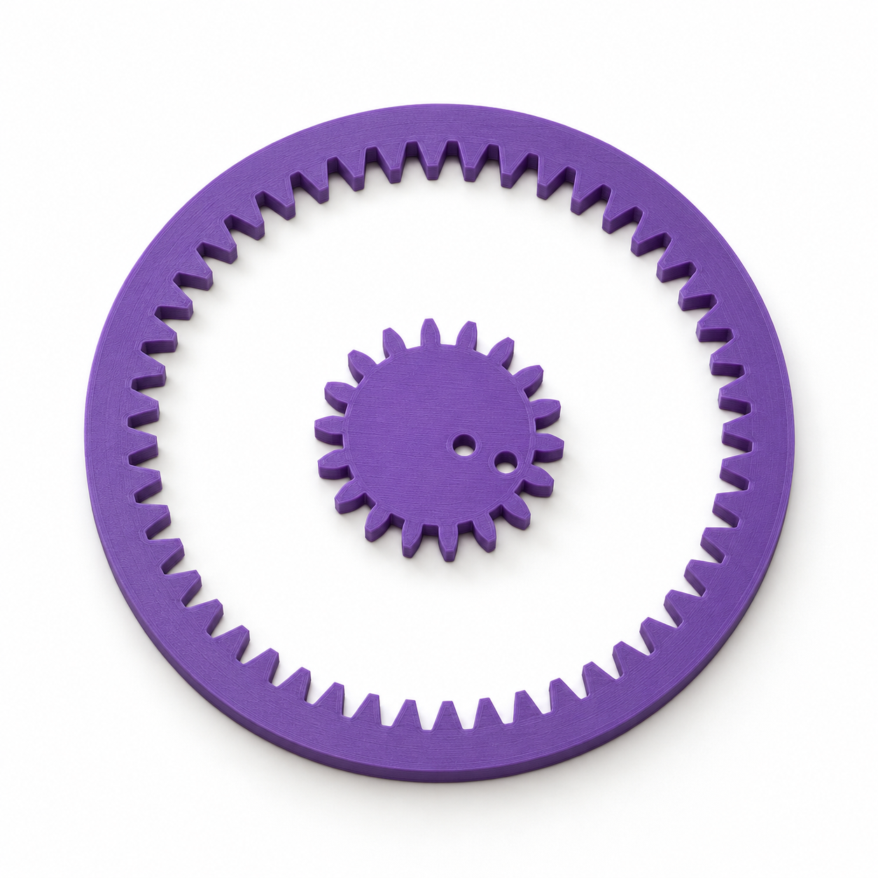 Jeu de dessin à engrenages avec couronne et deux positions de stylo – violet; visualisation produit par IA