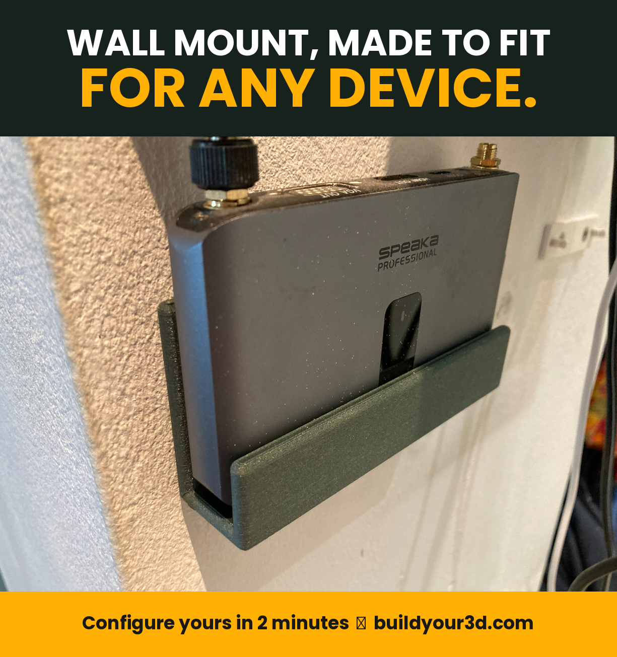 No Mount for the SpeaKa SP-WTR-400? Configure a Custom Wall Mount