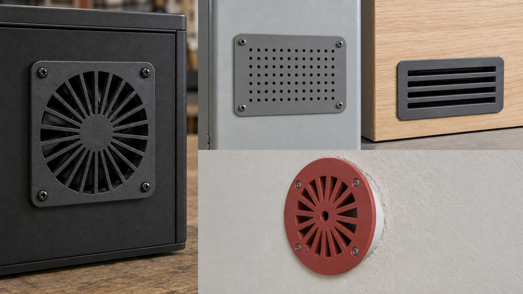 Rejillas de ventilación a medida para PC, armarios y muebles