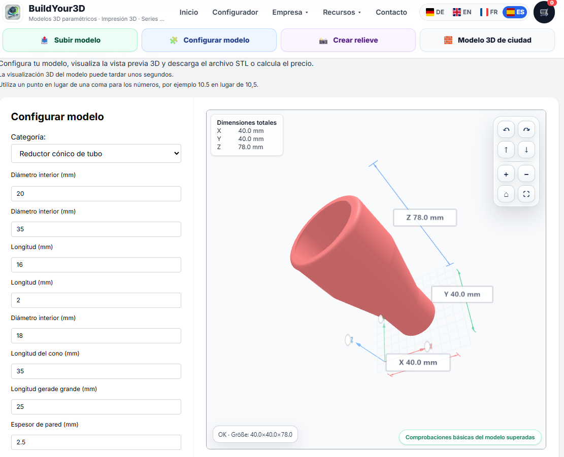 Crear piezas de repuesto sin CAD – Configurador STL paramétrico para engranajes, adaptadores y piezas técnicas