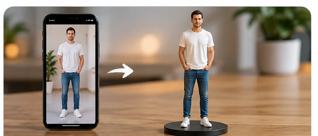 Example of a personalized 3D figurine created from a photo