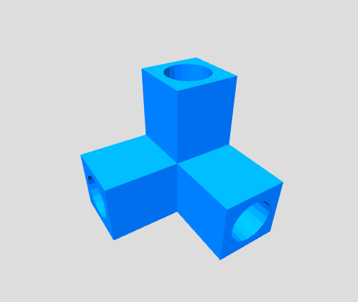 Closed 3-way pipe connector
