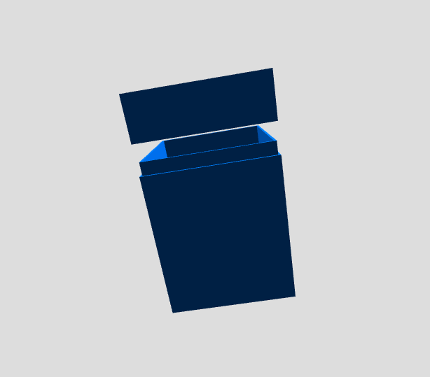 Box with lipped lid