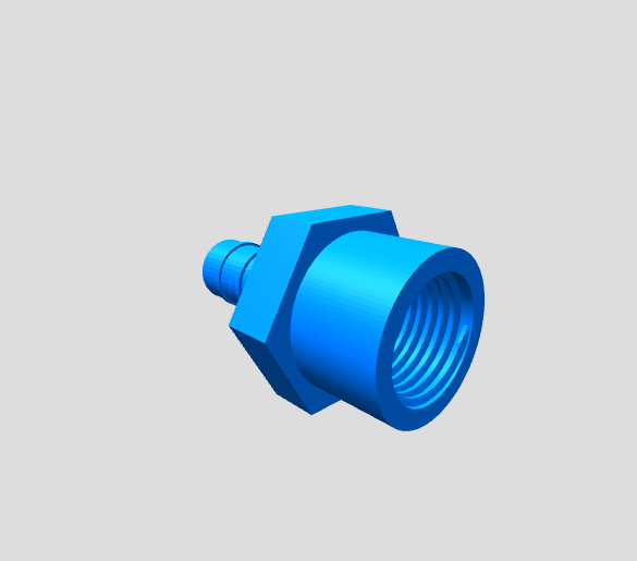 Hose adapter with internal thread