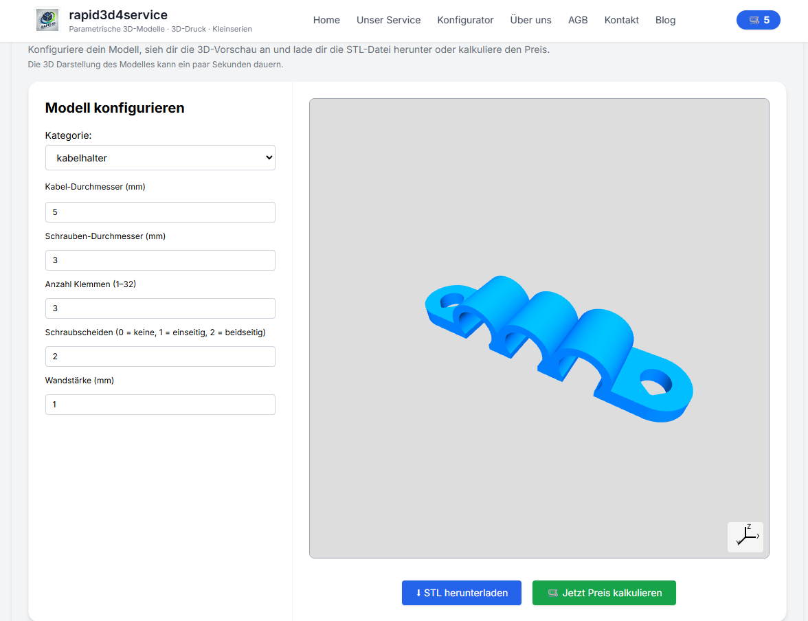 Parametrisches model with automatischer 3D-Geometrie statt manueller CAD-Konstruktion