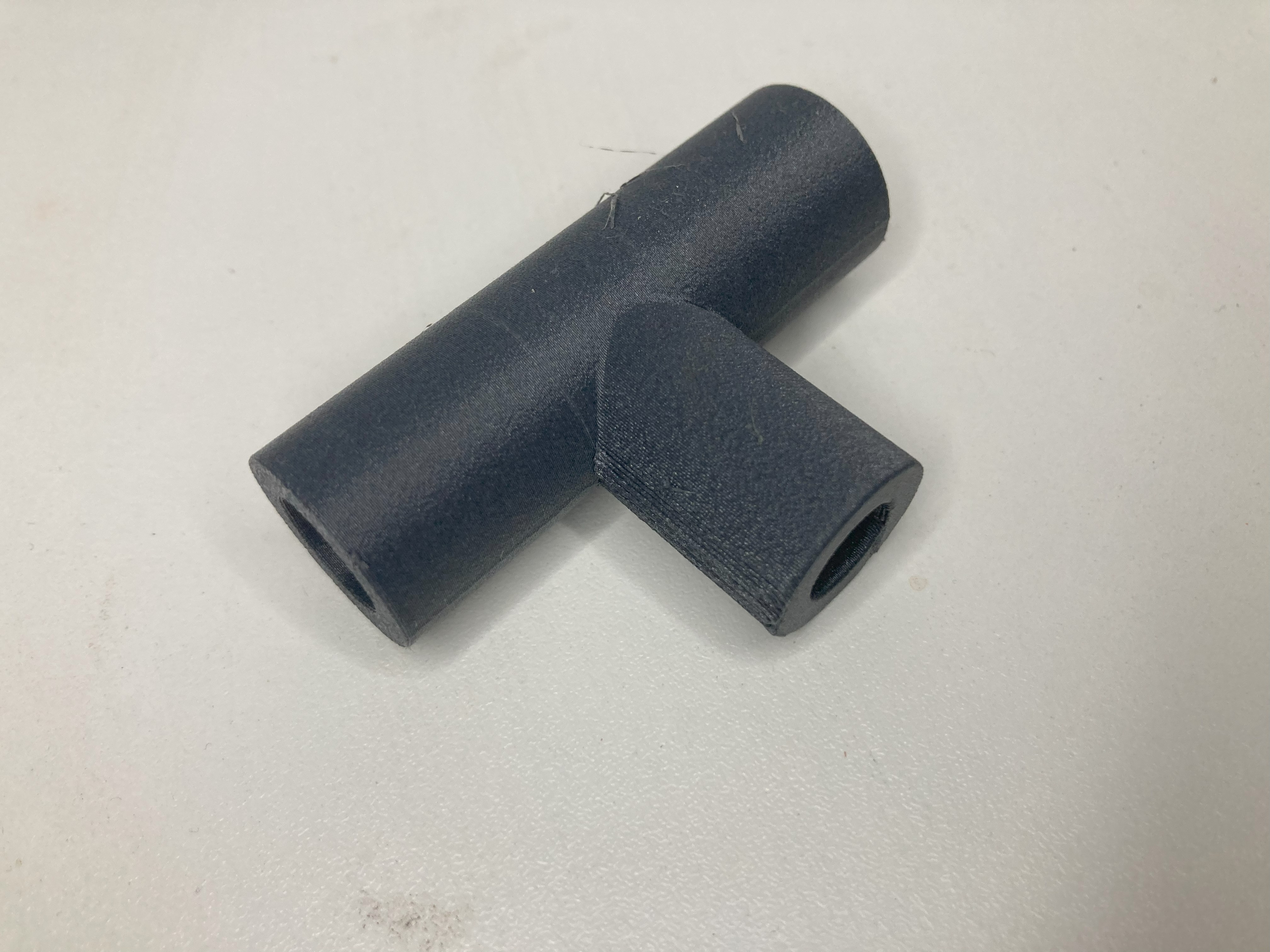 3D-printedes T-Stück: Abzweig with cleaner Passung an Schläuchen