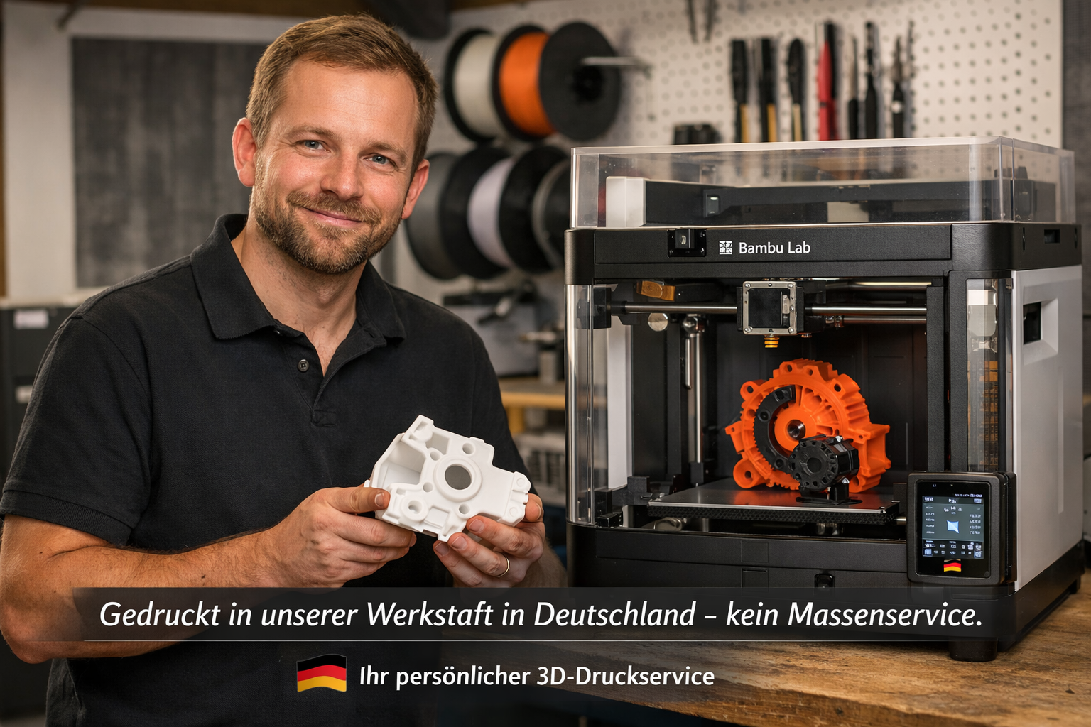 3D printing Service für companies – Instant Pricing, prototypes, small batches, auf invoice