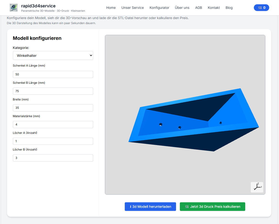 3D Configurator step 5: generate an STL file and use it for 3D printing