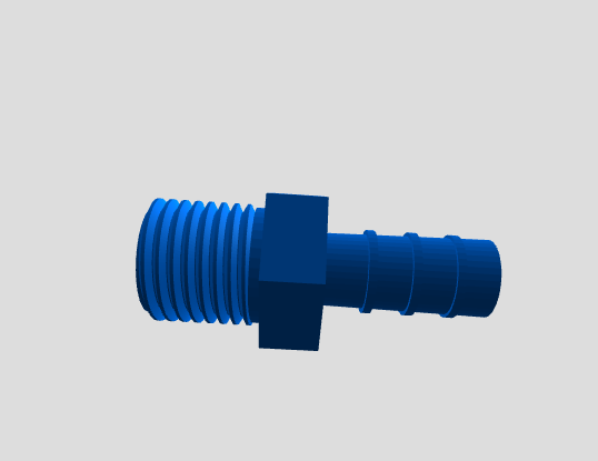 Hose adapter with external thread